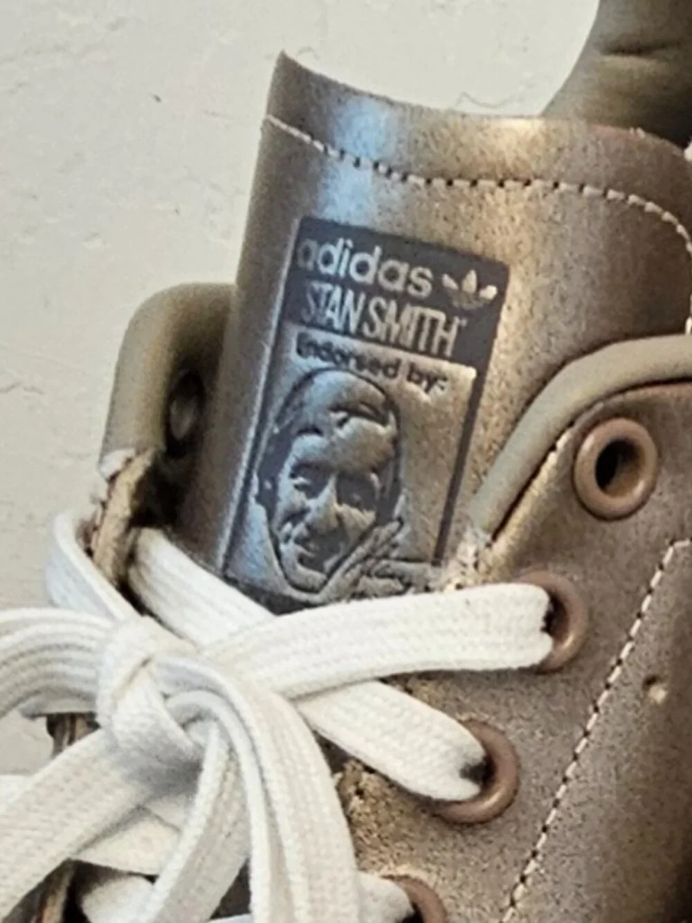 Adidas Originals Stan Smith Metallic Bronze Pewter Leather Sneakers - Size 8